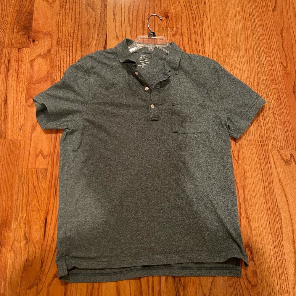 J Crew Green Polo